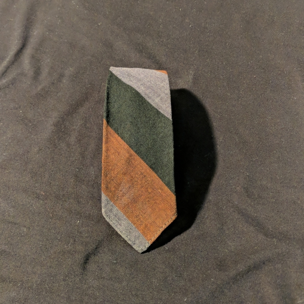 Vintage Men's Skinny Botany Wool tie